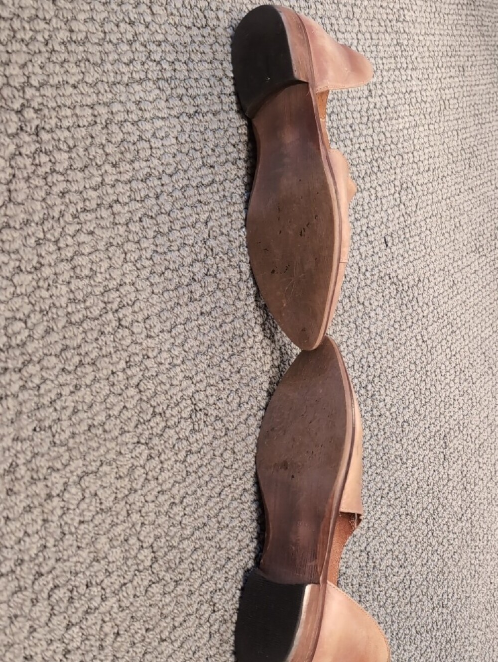 Free People Blush Tan Leather Pointed D'Orsay Flats - Picture 3 of 7